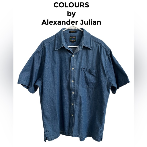 Vintage COLOURS by Alexander Julian button down denim shirt - Picture 1 of 9